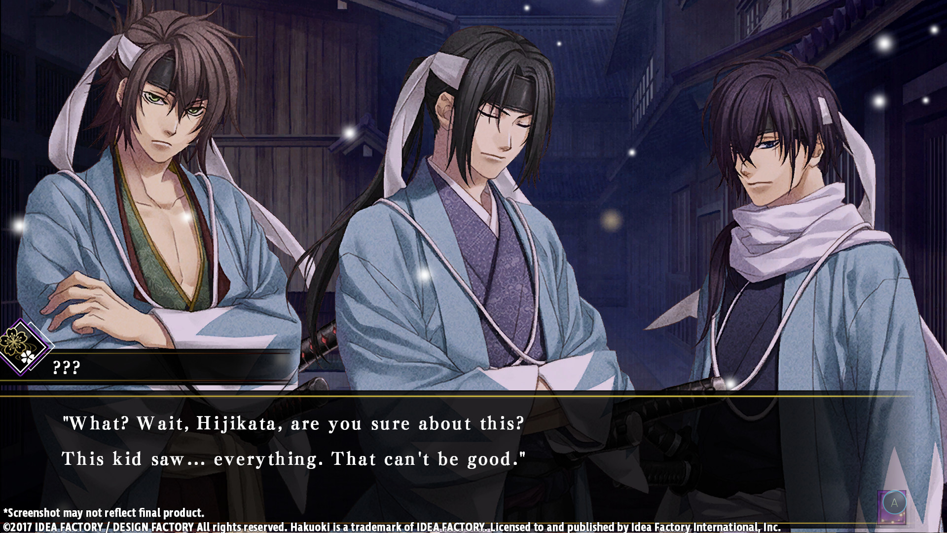 Hakuoki: Kyoto Winds screenshot 2